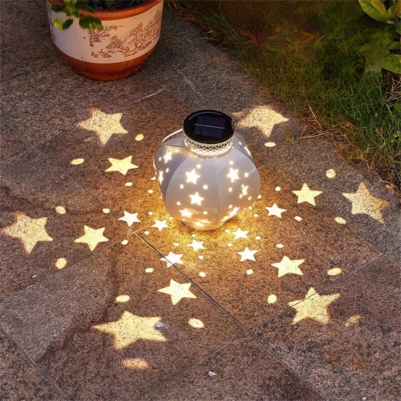 Outdoor Lighting Ideas - Garden Star Projector Lamp Hanging Solar