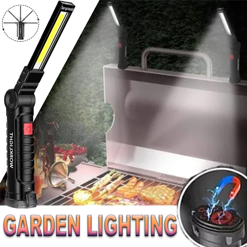 Outdoor Lighting Ideas - Portable LED Flashlight with Magnetic Hook