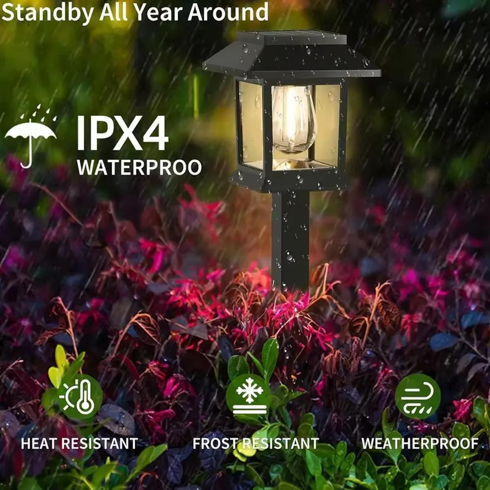 Outdoor Lighting Pathway - 2Pcs/Set Solar Pathway Lights Outdoor Waterproof