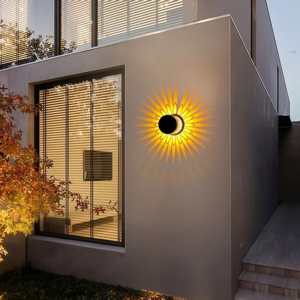 Outdoor Lighting Pathway - Solar Powered Sensor Garden Light Waterproof