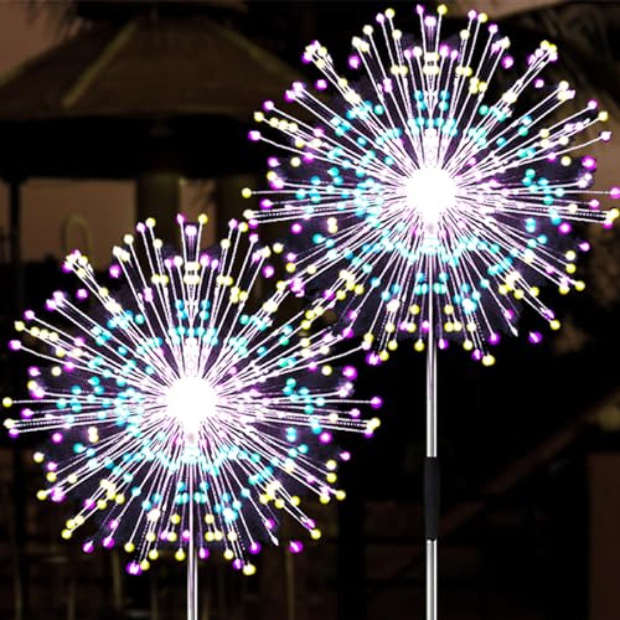 Outdoor Lighting Pathway - Solar Firework Lights, Lighting Modes Solar