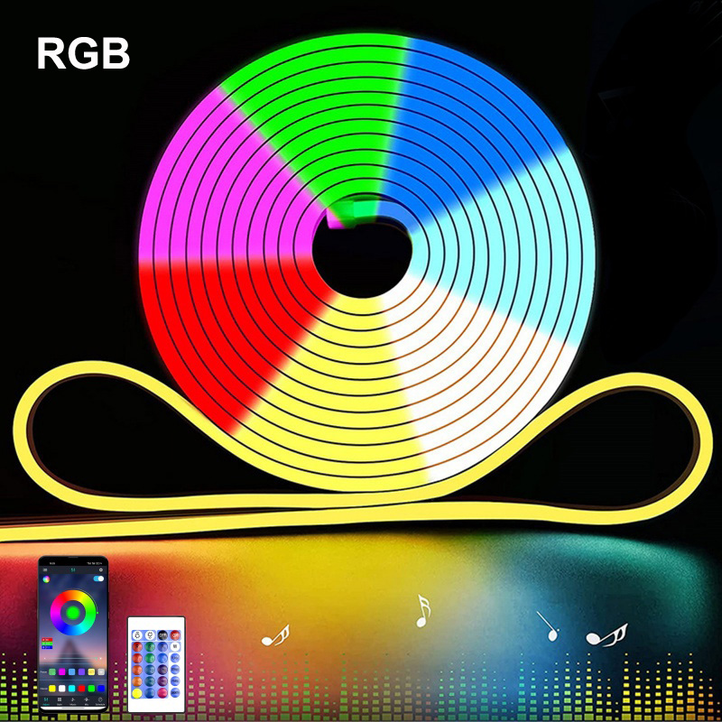 RGB LED Neon Strip 5V USB  Blu - đánh giá và giá Outdoor Lighting No Wiring