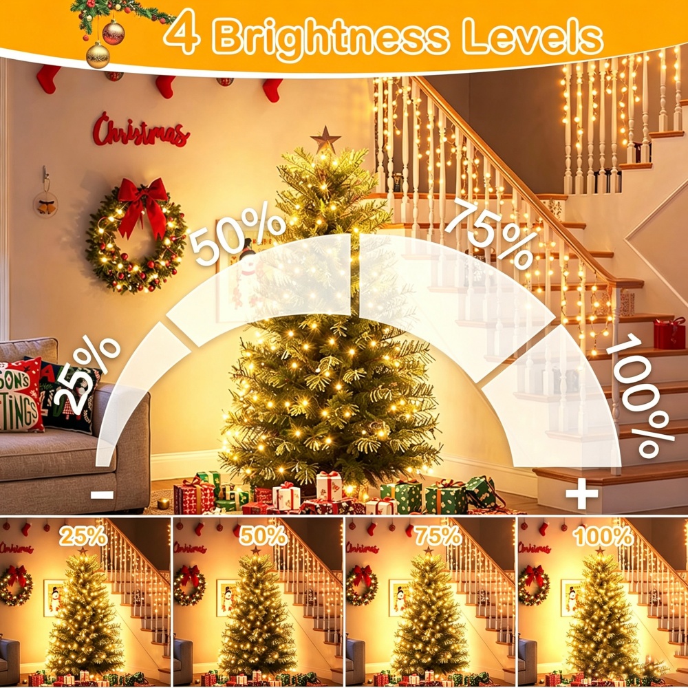 50M/100M LED String Lights Gre - đánh giá và giá Outdoor Lighting No Wiring