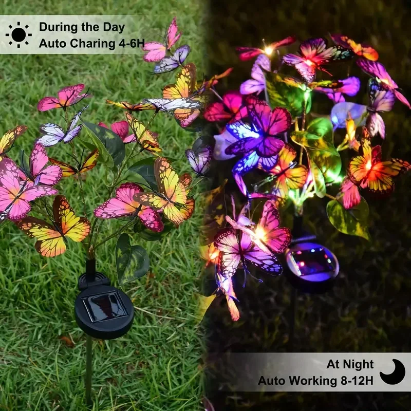 Solar LED Butterfly Garden Lig - đánh giá và giá Outdoor Lighting Pathway