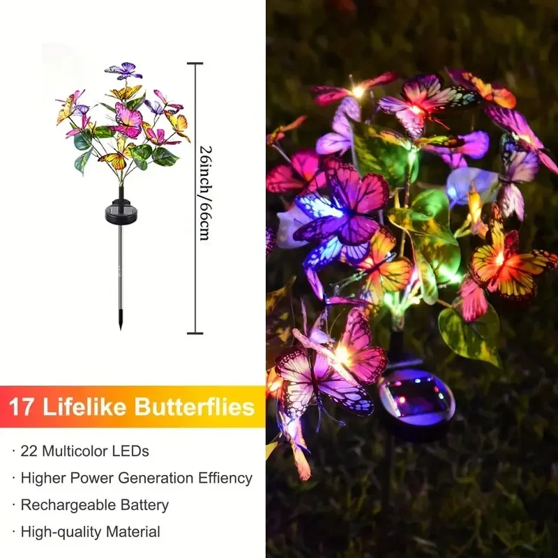 Solar LED Butterfly Garden Lig - đánh giá và giá Outdoor Lighting Pathway