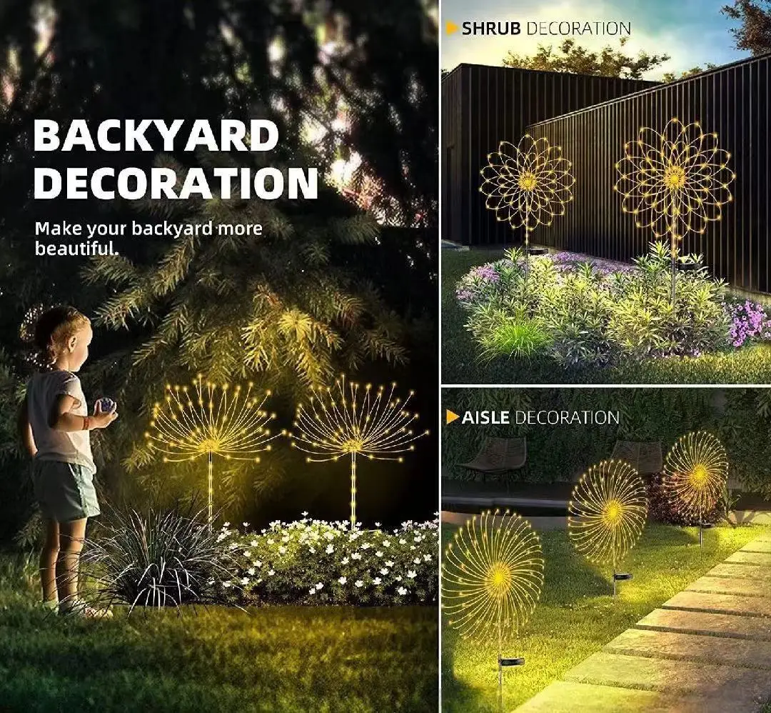 Solar Garden Lights 200LED Wat - đánh giá và giá Outdoor Lighting No Wiring