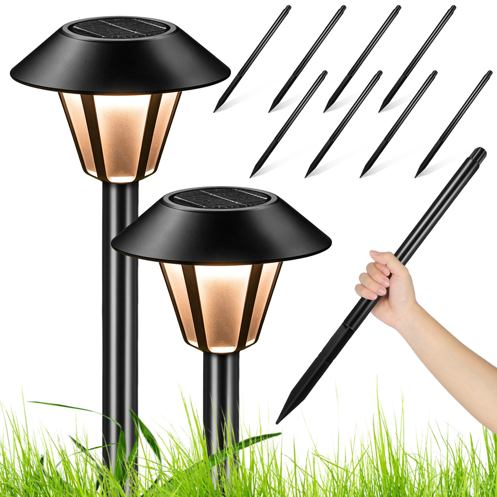 8Set Solar Light Stakes Outdoo - đánh giá và giá Outdoor Lighting Pathway