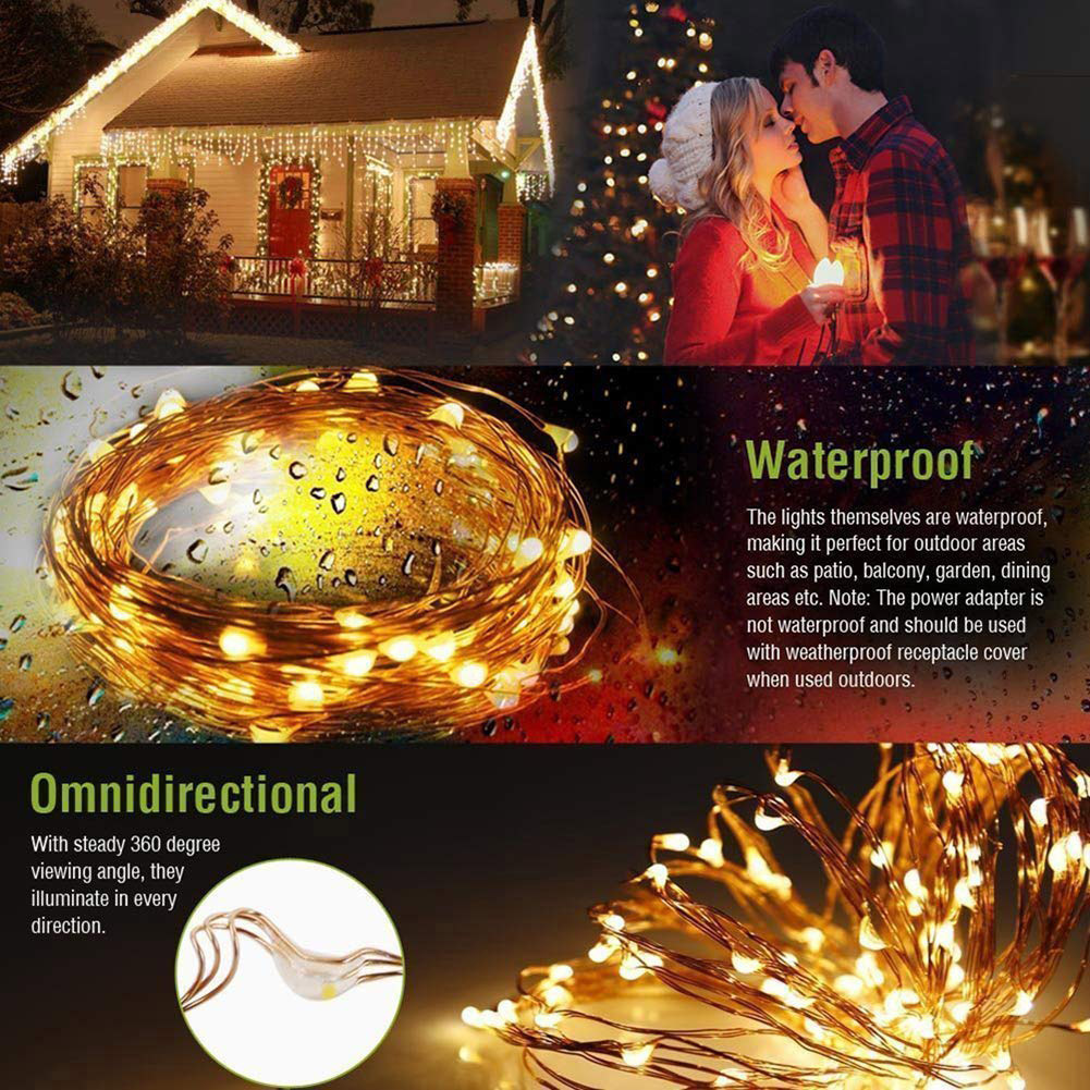 5M 20M LED Solar Light Outdoor - đánh giá và giá Outdoor Lighting No Wiring