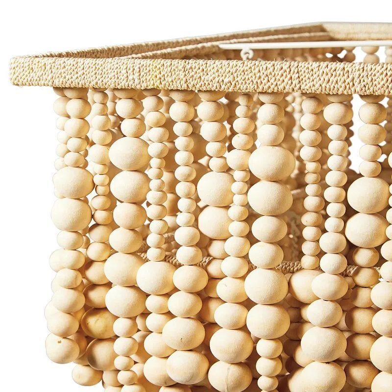 Bohemian Wood Bead Chandelier  - đánh giá và giá Outdoor Lighting Chandelier