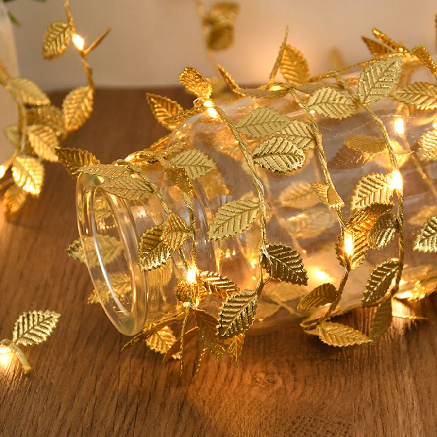 Golden Leaf Rattan Copper Wire - đánh giá và giá Outdoor Lighting No Wiring