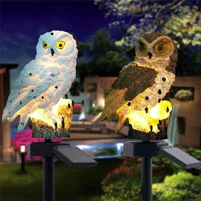 Solar Owl Statue Garden Light  - đánh giá và giá Outdoor Lighting Ideas