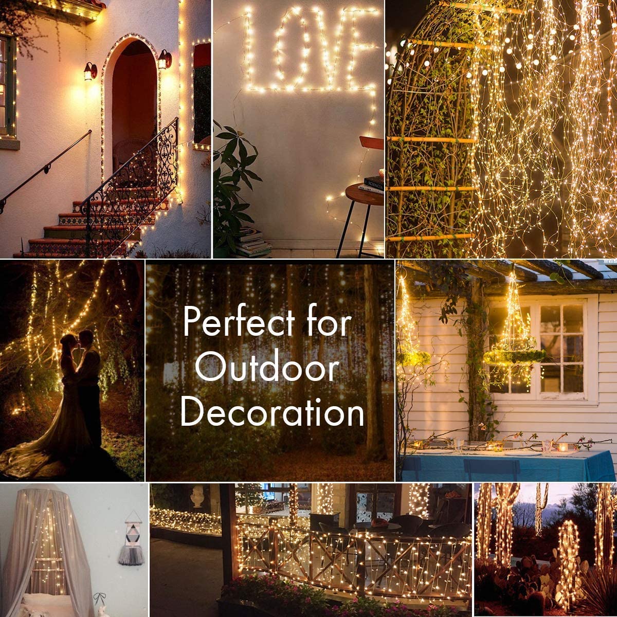 2 Pack Solar Fairy Lights 300L - đánh giá và giá Outdoor Lighting No Wiring