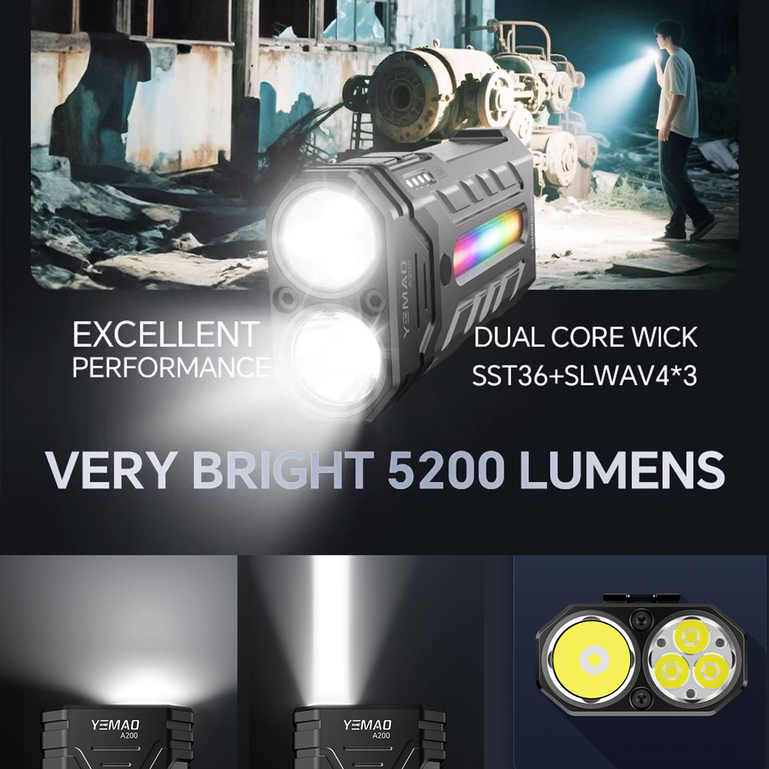 5200LM Innovative Multifunctio - đánh giá và giá Outdoor Lighting Ideas