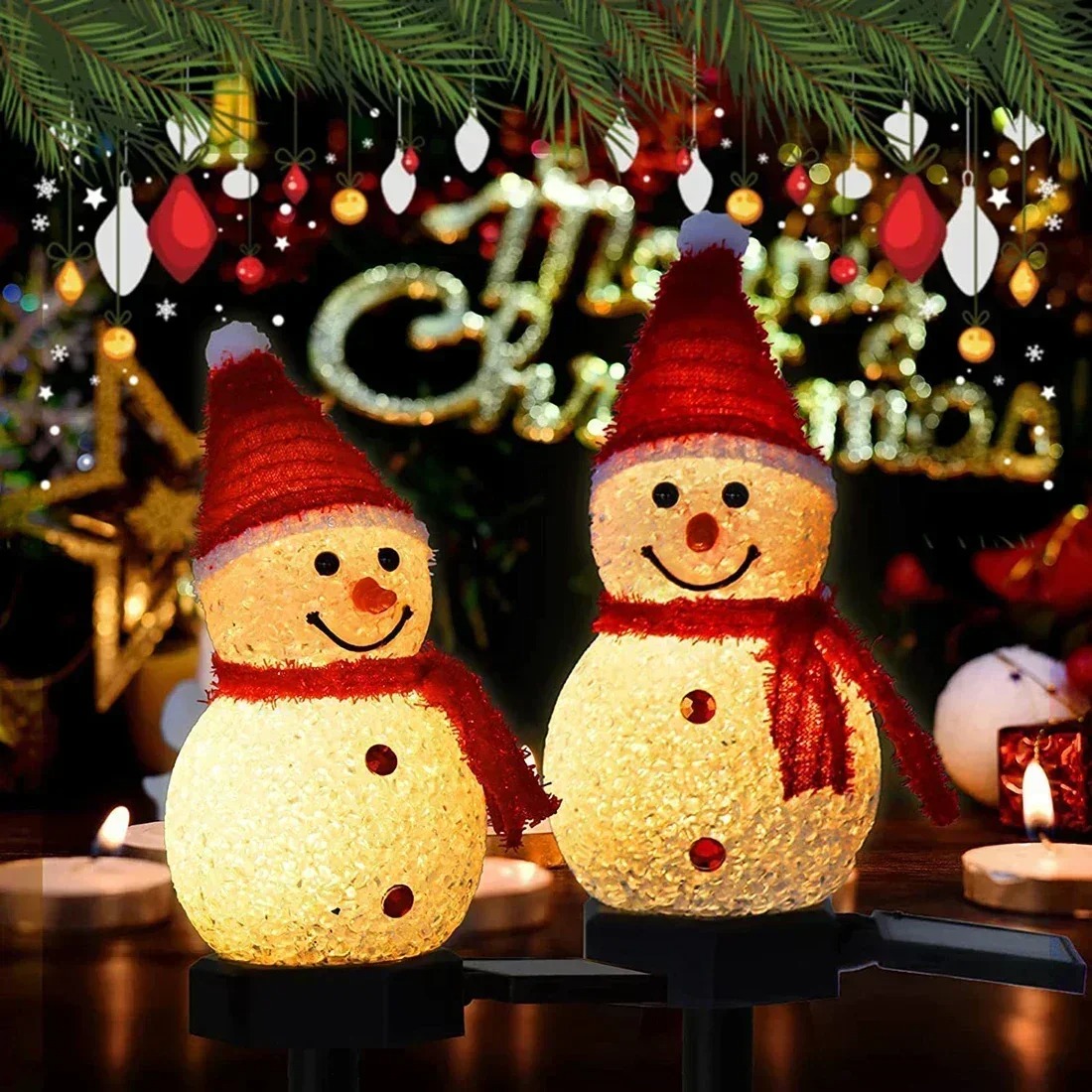 Christmas Snowman Solar Garden - đánh giá và giá Outdoor Lighting Pathway