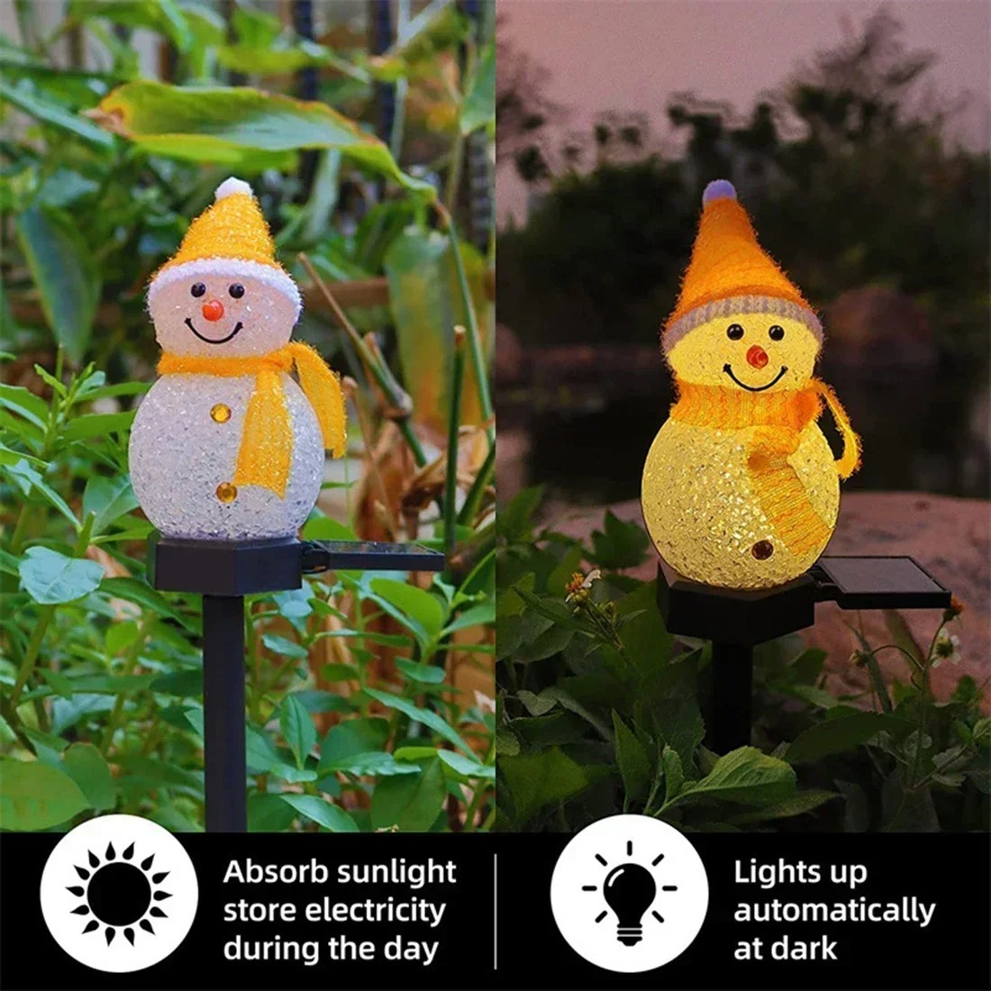 Christmas Snowman Solar Garden - đánh giá và giá Outdoor Lighting Pathway